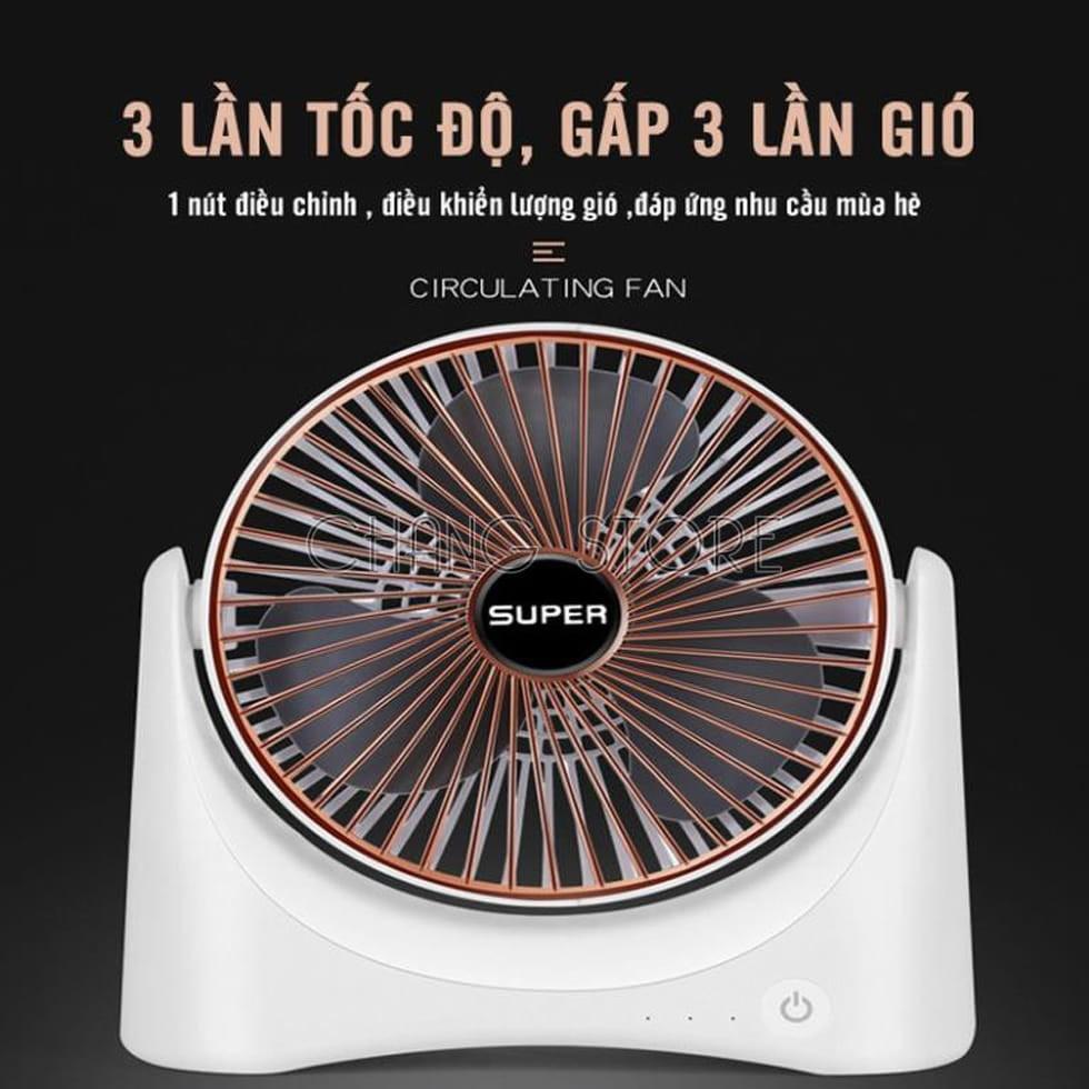 Quạt Điện Super Fan, Quạt Mini Để Bàn Cực Mát Để Bàn Làm Việc, Ô Tô Siêu Tiện Lợi Có Thể Mang Đi