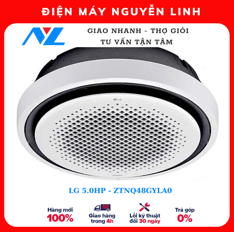 ZTNQ48GYLA0 - Máy lạnh LG Cassette Tròn Inverter 5.0Hp ZTNQ48GYLA0 - Hàng Chính hãng - Giao HCM