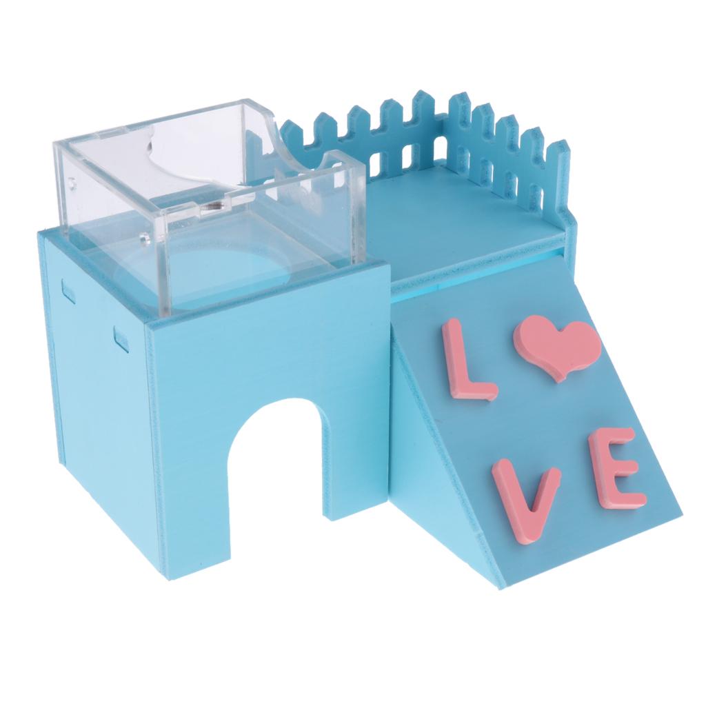 3 in 1 Hamster House Squirrel Sleeping Nest Bed Ladder Toy Feeder Bowl