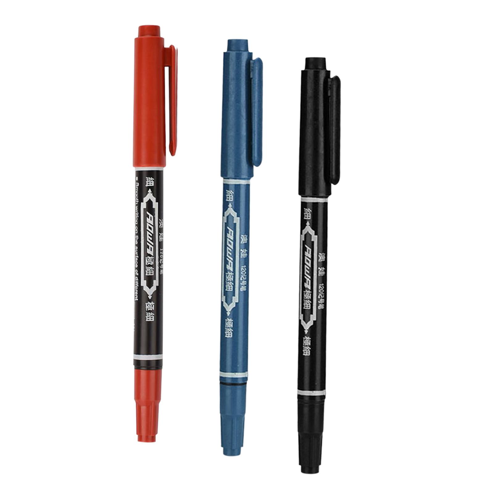 6 Pcs Double Ended Marker Pen Professional Marker anti-clog Tattoo Pencil
