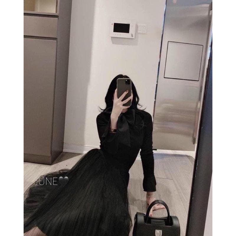 ÁO NƠ ĐEN TAY LOE