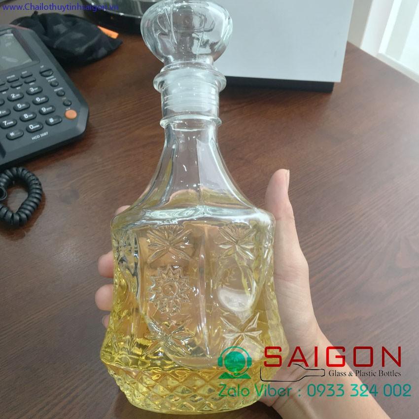 Bình Thủy Tinh ngâm Ruou 750ml Sang Trọng