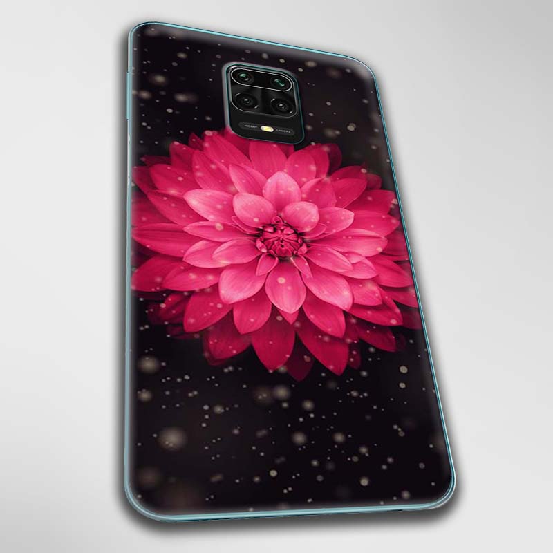 Ốp lưng dành cho Xiaomi Redmi Note 9, 9 Pro, 9S mẫu Hoa cúc đỏ