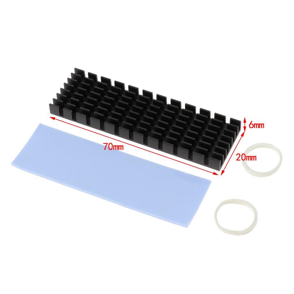 4 Pack M.2 2280 SSD Heatsinks Cooler Cooling Kit+Silicone Based Thermal Pad
