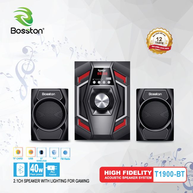 Loa vi tính Bosston bluetooth 2.1 T1900-BT-HN - Hàng Chính Hãng