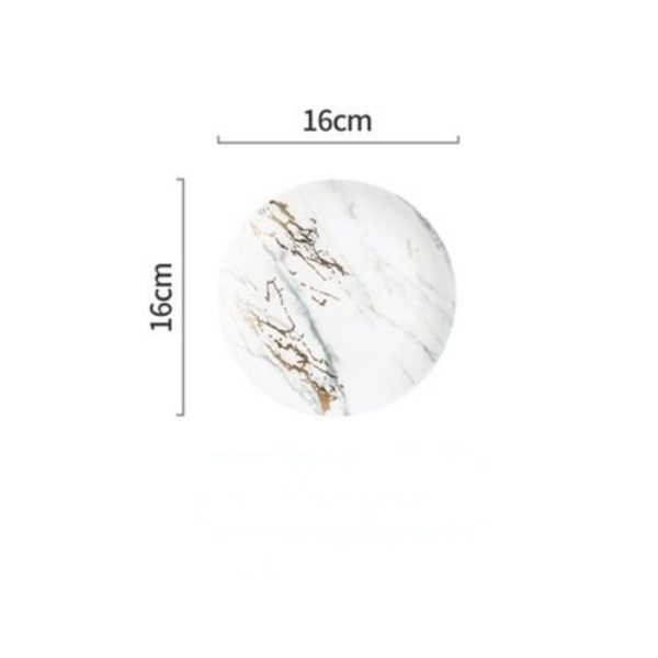 Đĩa lót 16cm gốm sứ cao cấp họa tiết vân đá vàng phong cách hiện đại sang trọng MARBLE GOLD 5477DS