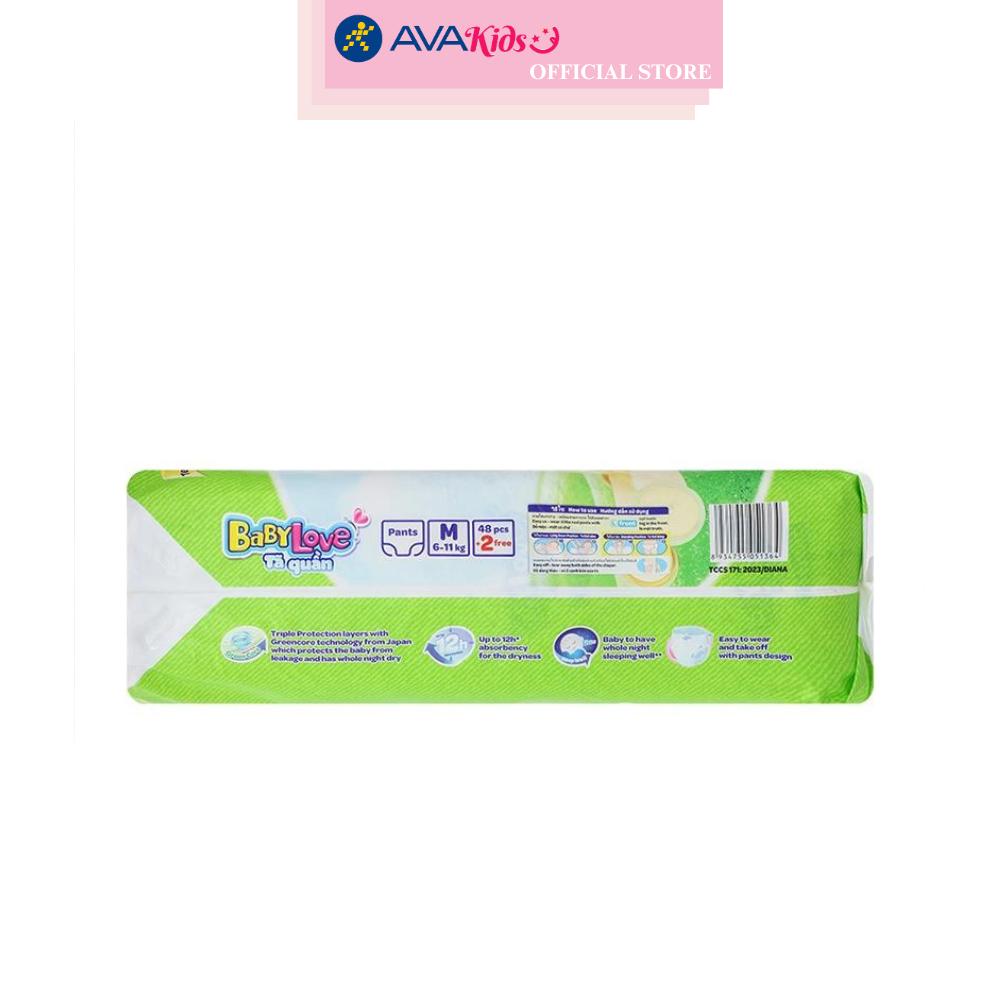 Tã quần BabyLove size M 48 + 2 miếng (6 - 11 kg)
