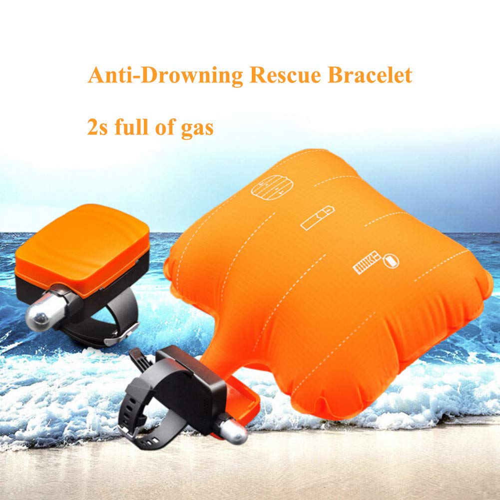 Vòng đeo tay cứu sinh Anti-Drowning Bracelet, Water Sports Aid Lifesaving (hộp 4 ống nén CO2)