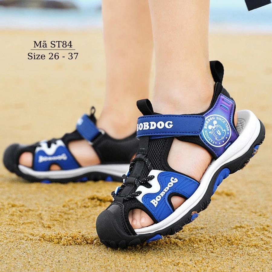 Sandal bít mũi bé trai 3 - 12 tuổi dép rọ Bobdog dáng thể thao khỏe khoắn năng động đi học đi biển cho trẻ em ST84