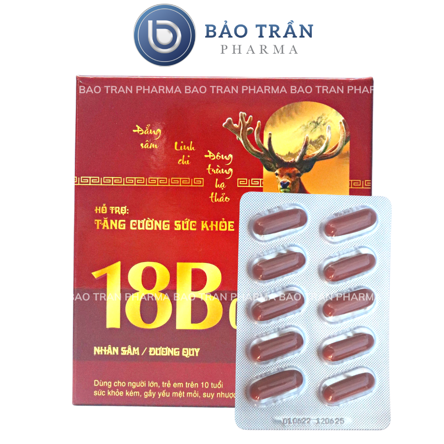 Vitamin tổng hợp 18B GINSENG tăng sức đề kháng, bồi bổ cơ thể- Hộp 100 viên