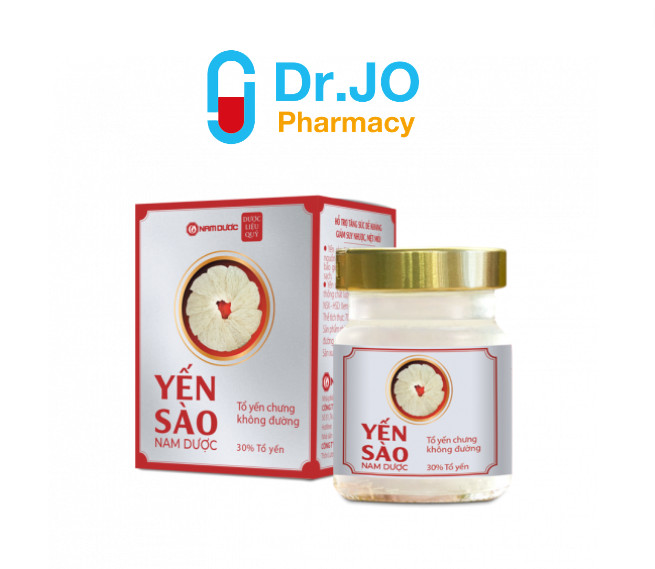 Yến sào Nam Dược cao cấp tổ yến chưng không đường 70ml bồi bổ sức khỏe, dùng được cho người giảm cân, ăn kiêng, béo phì.