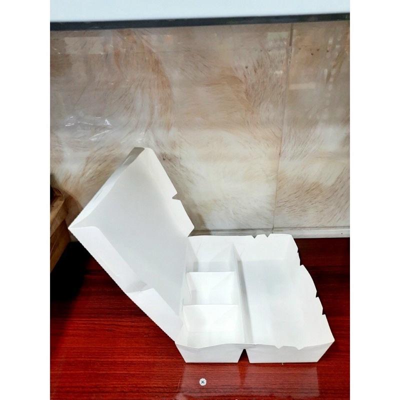 50 cái hộp giấy 3 ngăn, hộp giấy 4 ngăn