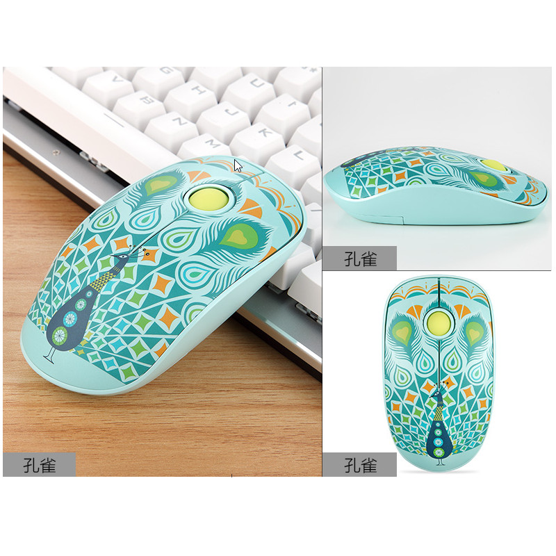 Chuột Không Dây Forter V8 Slient Mouse (Không tiếng ồn) Màu Xanh Lá - Hàng Chính Hãng