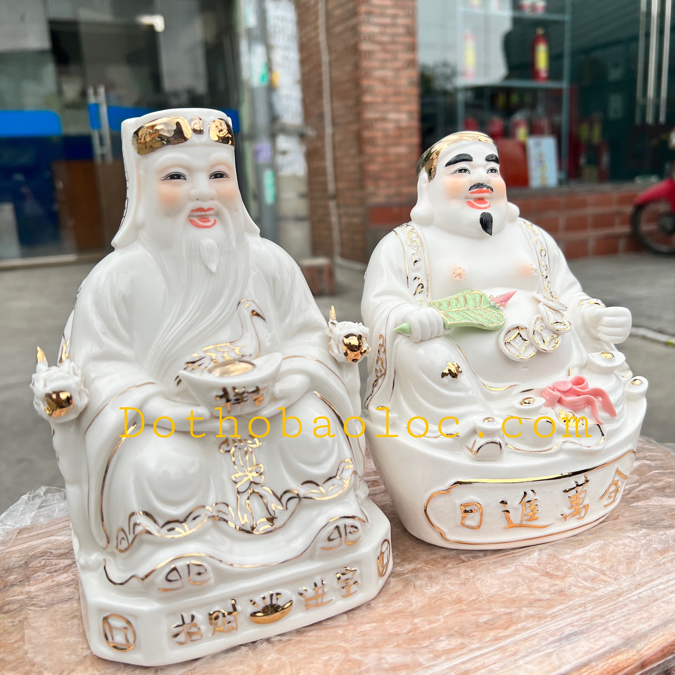 Tượng Thần tài Thổ địa Đức hóa cao cấp cao 19cm