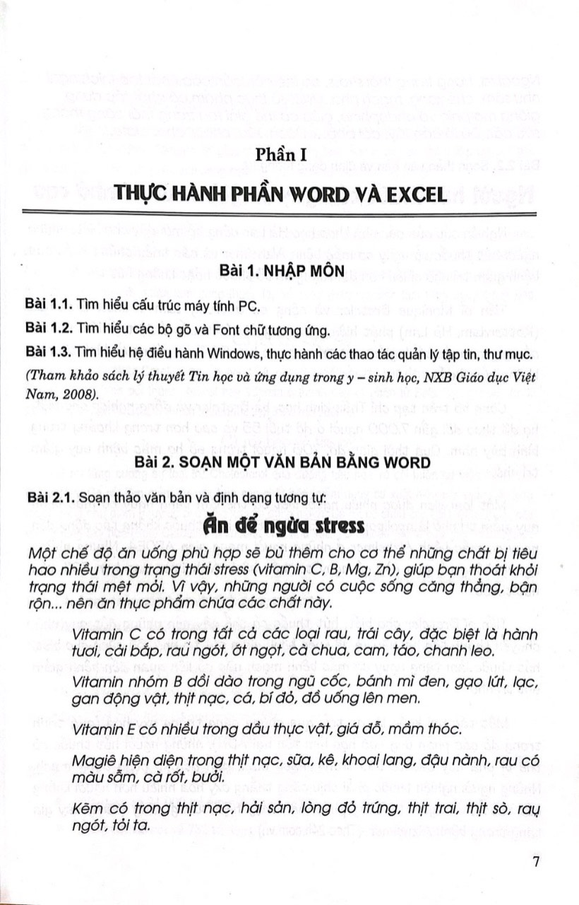 Thực Hành Tin Học Và Ứng Dụng Trong Y - Sinh Học