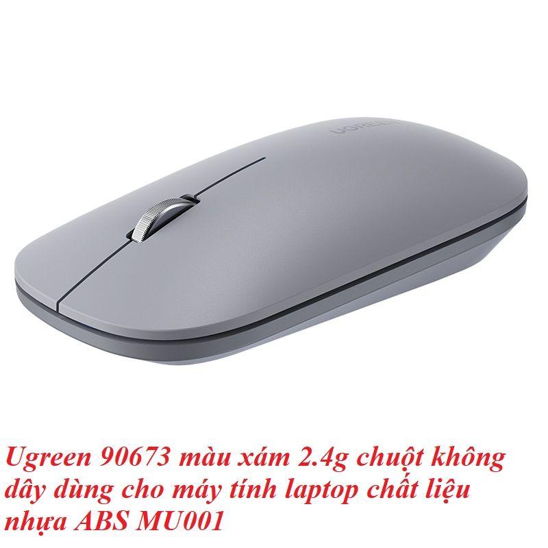 Ugreen UG90673MU001TK màu xám 2.4g chuột không dây dùng cho máy tính laptop chất liệu nhựa ABS có kèm pin AA - HÀNG CHÍNH HÃNG