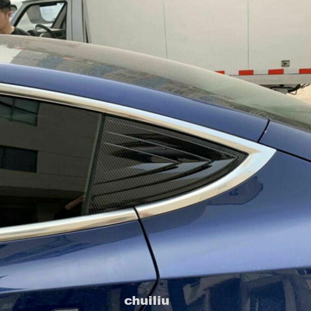 2 Khung Carbon Bảo Vệ Cửa Sổ Xe Hơi Cho Mẫu 3
