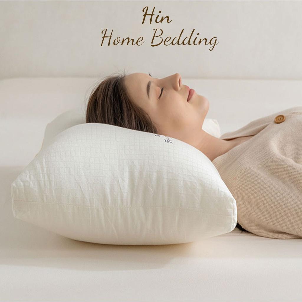 Gối Khách Sạn 50x70cm Hin Home Bedding Gối Lông Vũ Nhân Tạo Cao Cấp Gối Nhật Bản