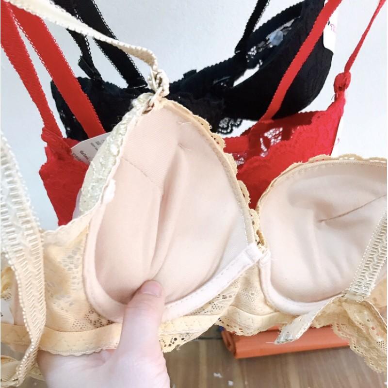 Áo Ngực Ren Nổi Độn Dày Nâng Đẩy, Tạo Khe