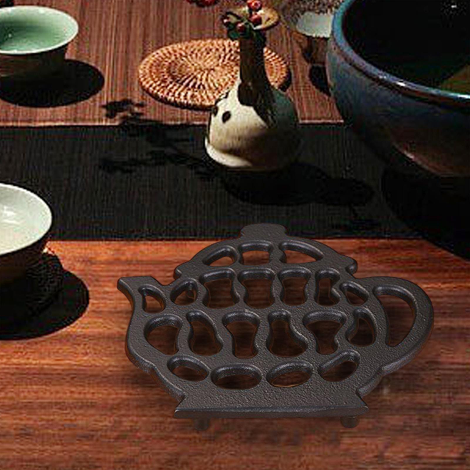 Teapot Cast Iron Trivets Exquisite Insulation Pad Table Decor for Wedding