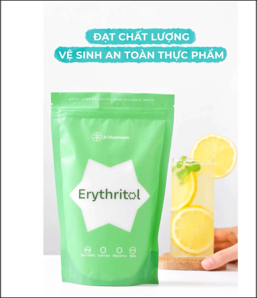 Đường Erythritol 100% Tự Nhiên Không Calo 500G JC BLUEMOON