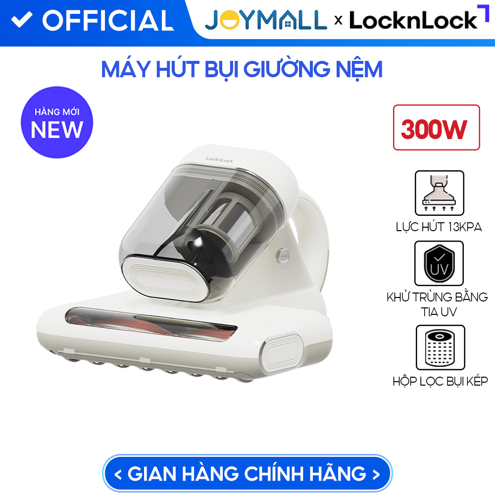 Máy Hút Bụi Giường Nệm LocknLock ENV818IVY, Hàng Chính Hãng, Khử Trùng Bằng Tia UV - JoyMall