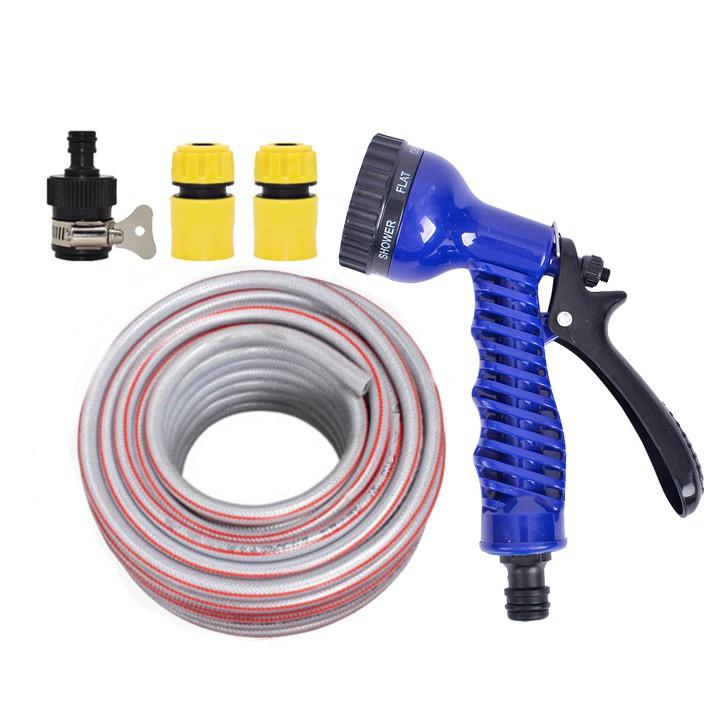 Bộ dây tăng áp 3 lần vòi xịt nước rửa xe, tưới cây loại 5m 206843