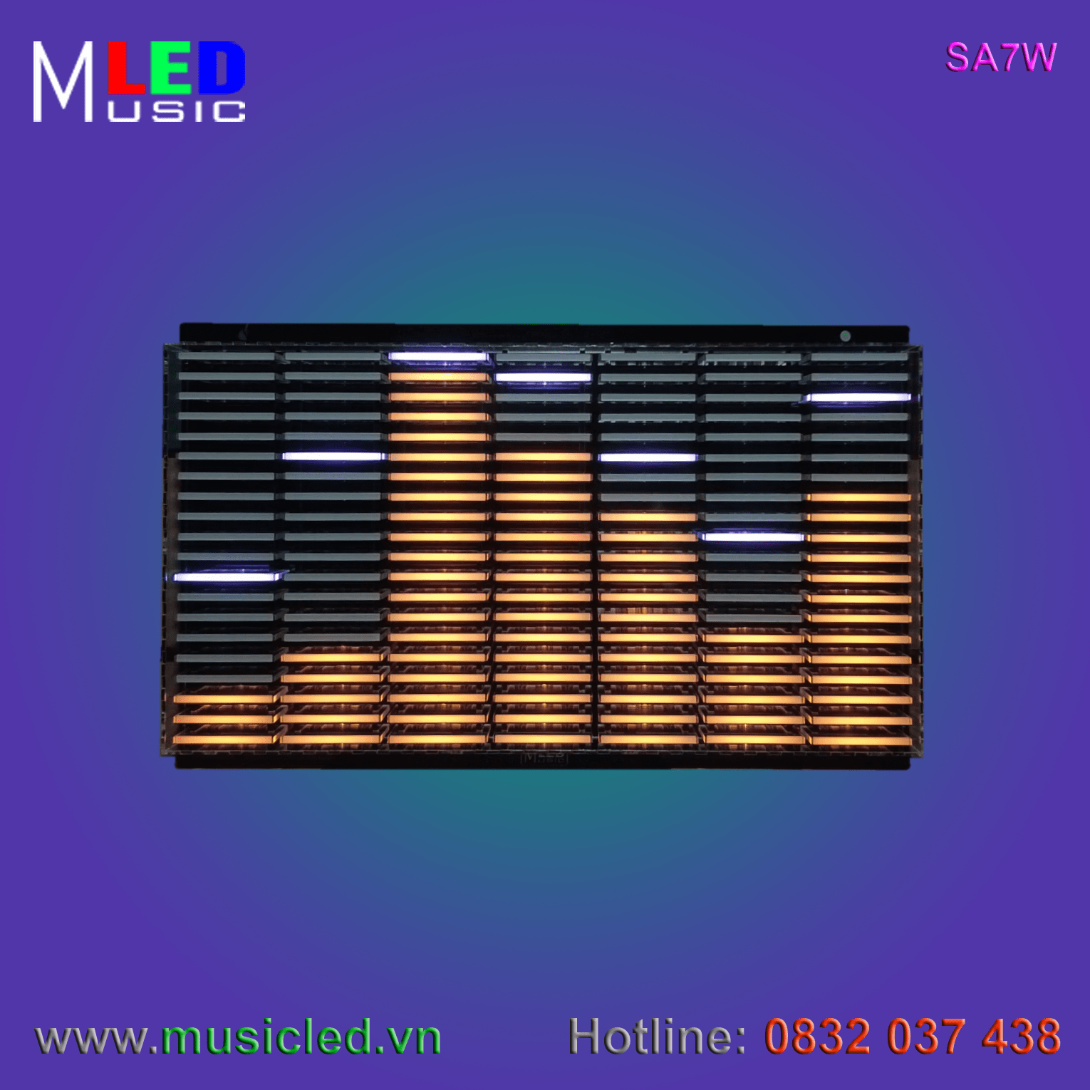 Dàn đèn Music LED nháy theo tần số nhạc 7 cột treo tường