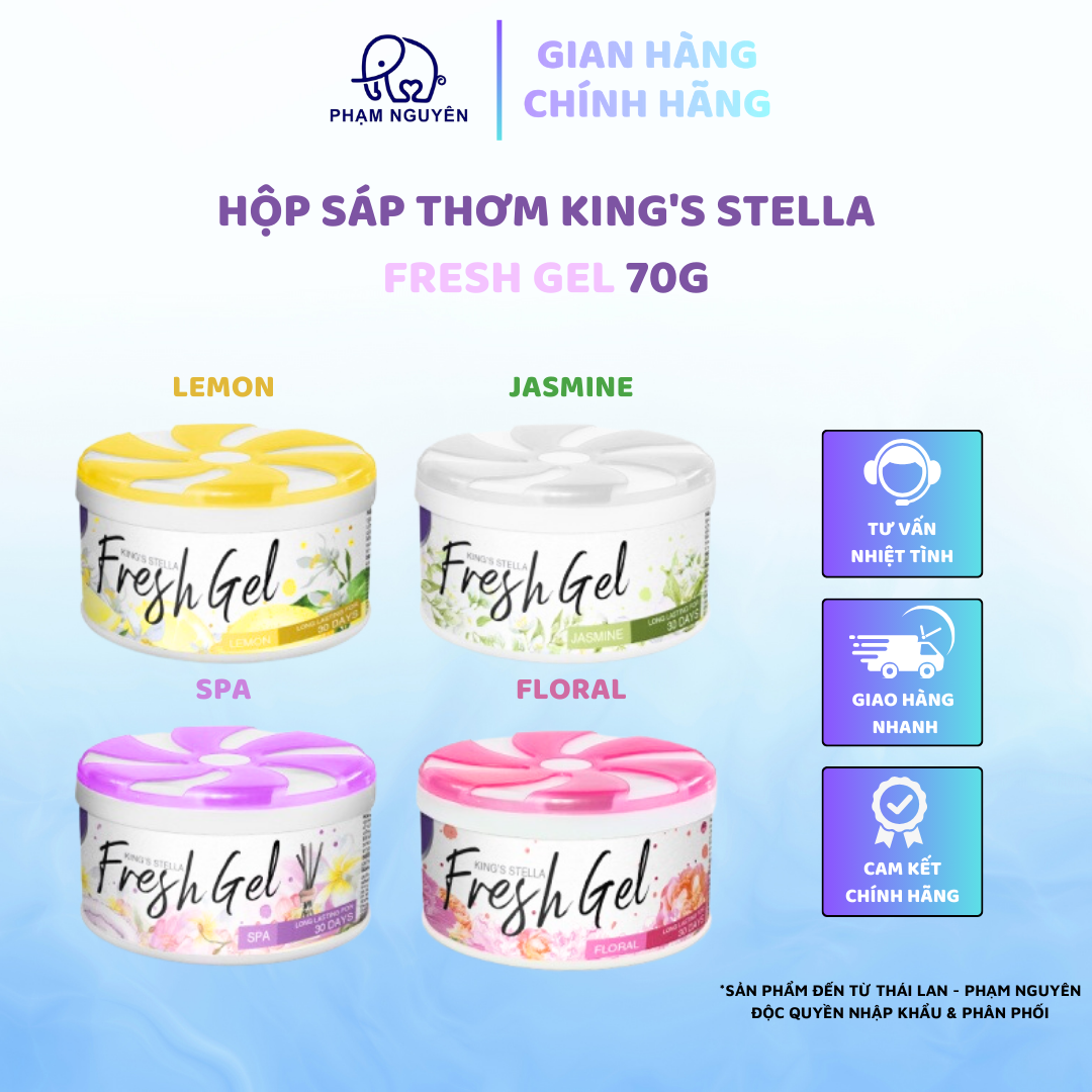 Sáp thơm King's Stella Fresh Gel 70g