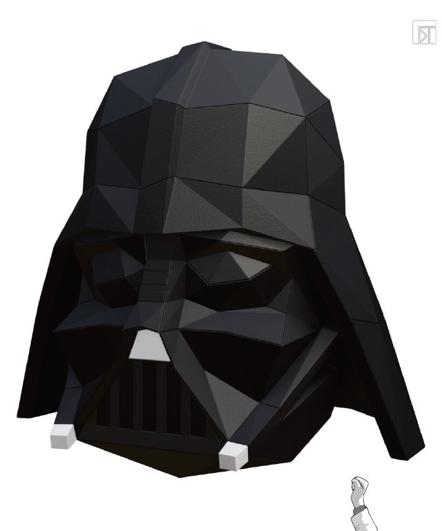 Mô hình giấy 3D Mặt nạ hoá trang  darth vader