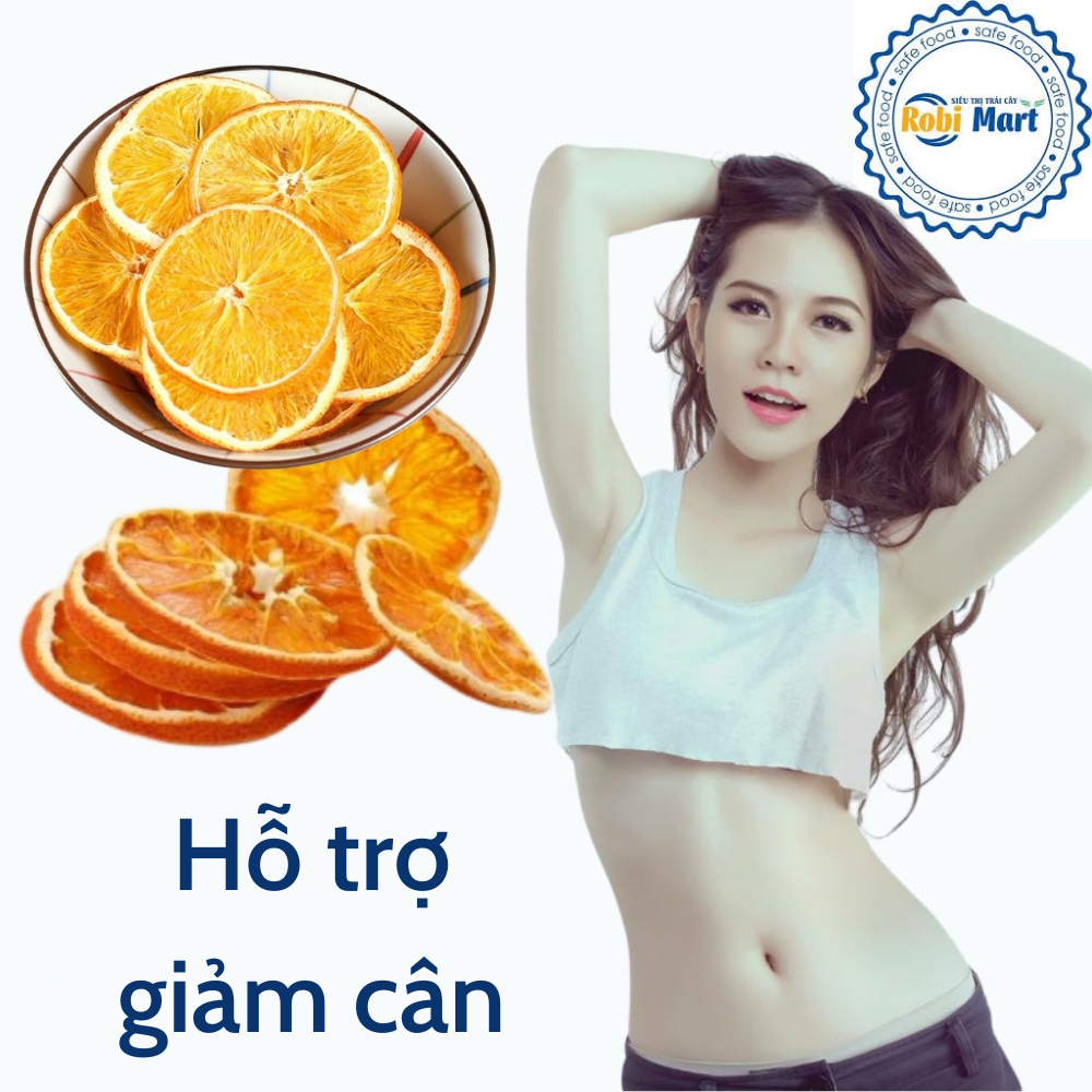 Cam mỹ thái lát sấy lạnh robimart gói 500g
