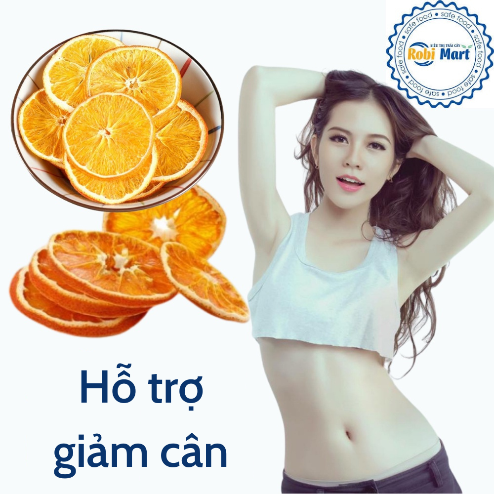 Cam mỹ thái lát sấy lạnh robimart gói 100g