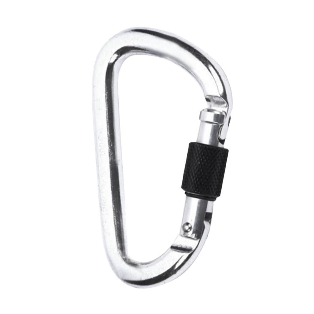 22KN Aluminum Screw Locking Carabiner Hook for Rescue Outdoor Rock Climbing Rappelling Exploring