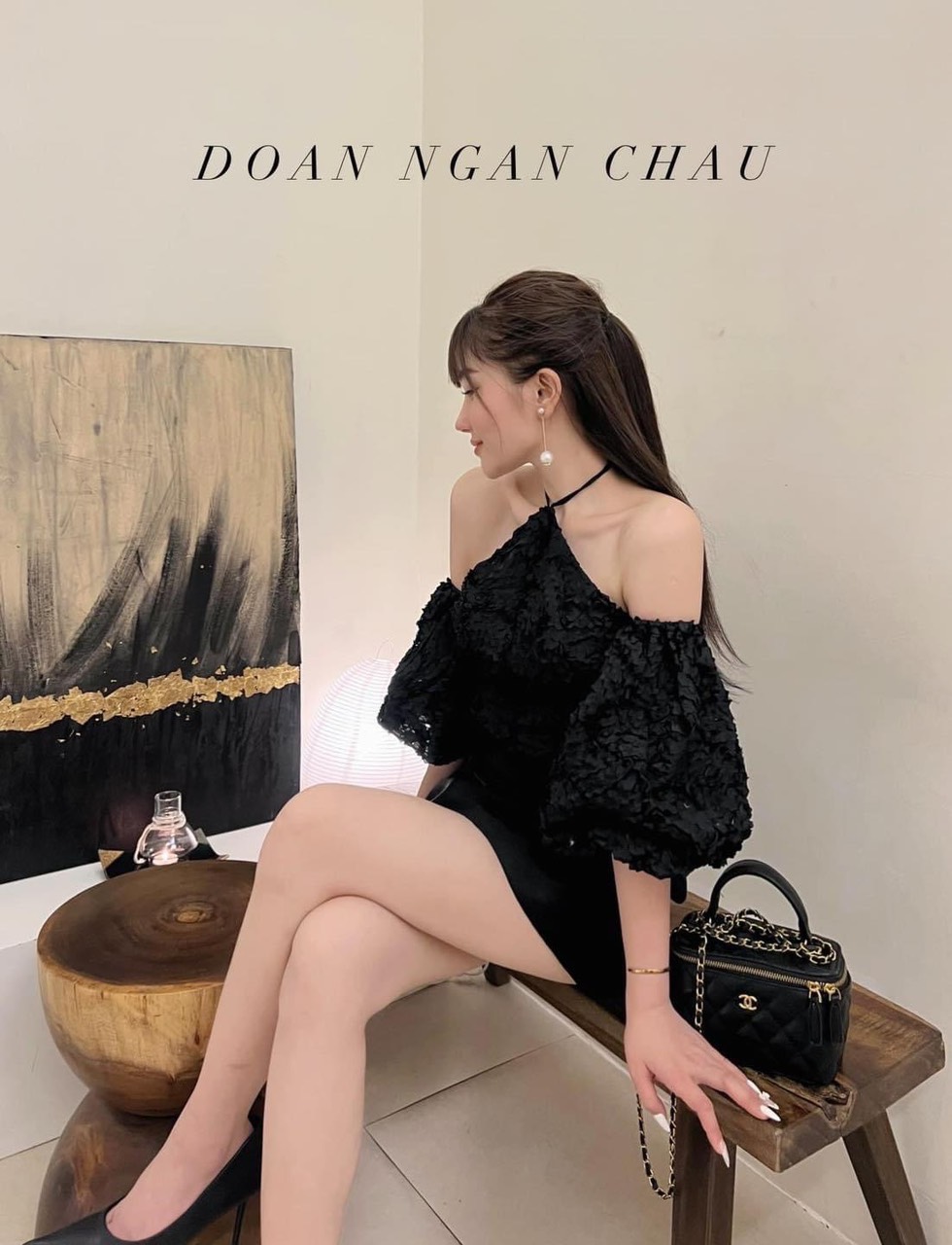 ĐẦM DÂY SUÔNG TRƠN ÁO CROPTOP TRỄ VAI REN TAY BỒNG NGẮN + CHÂN VÁY NGẮN TRƠN NHẸ DẠO PHỐ DỰ TIỆC
