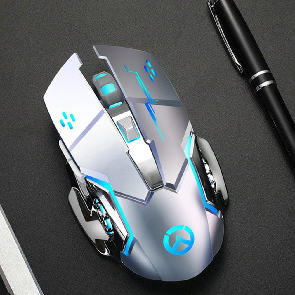 X8 Chuột Chơi Game Không Dây Sạc Im Lặng LED Backlit Quang USB Ergonomic Chuột Chơi Game LOL Chuột Lướt Game Thủ Chuột Cho Máy Tính