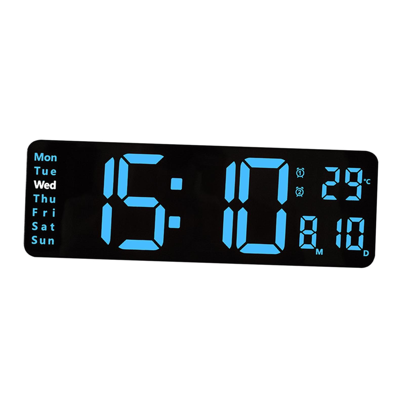 Modern LED Electronic Clock 2 Alarms Desk Clock for Shop Living Room Bedside