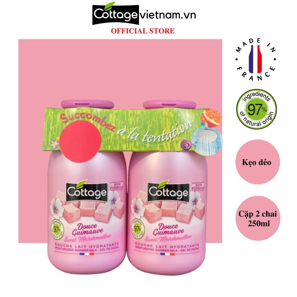 Sữa tắm dạng gel Cottage 2 chai 250ml hương kẹo dẻo ngọt