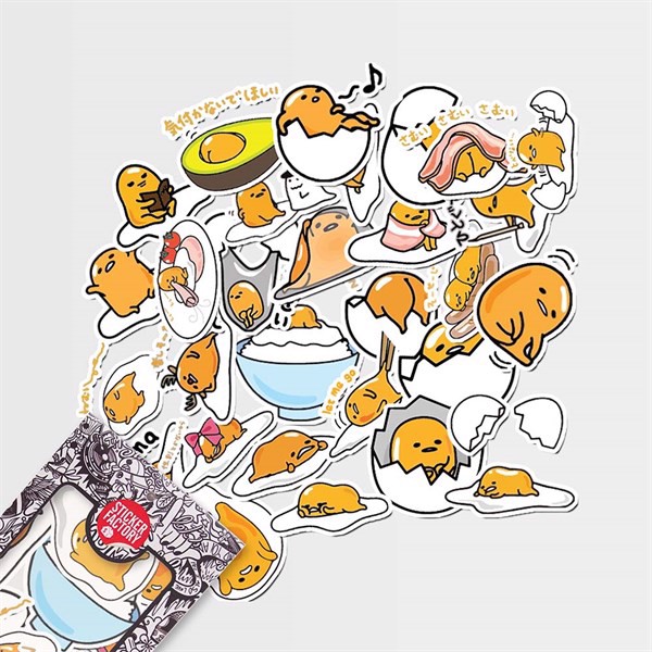 Trứng lười Gudetama - Set 30 sticker hình dán