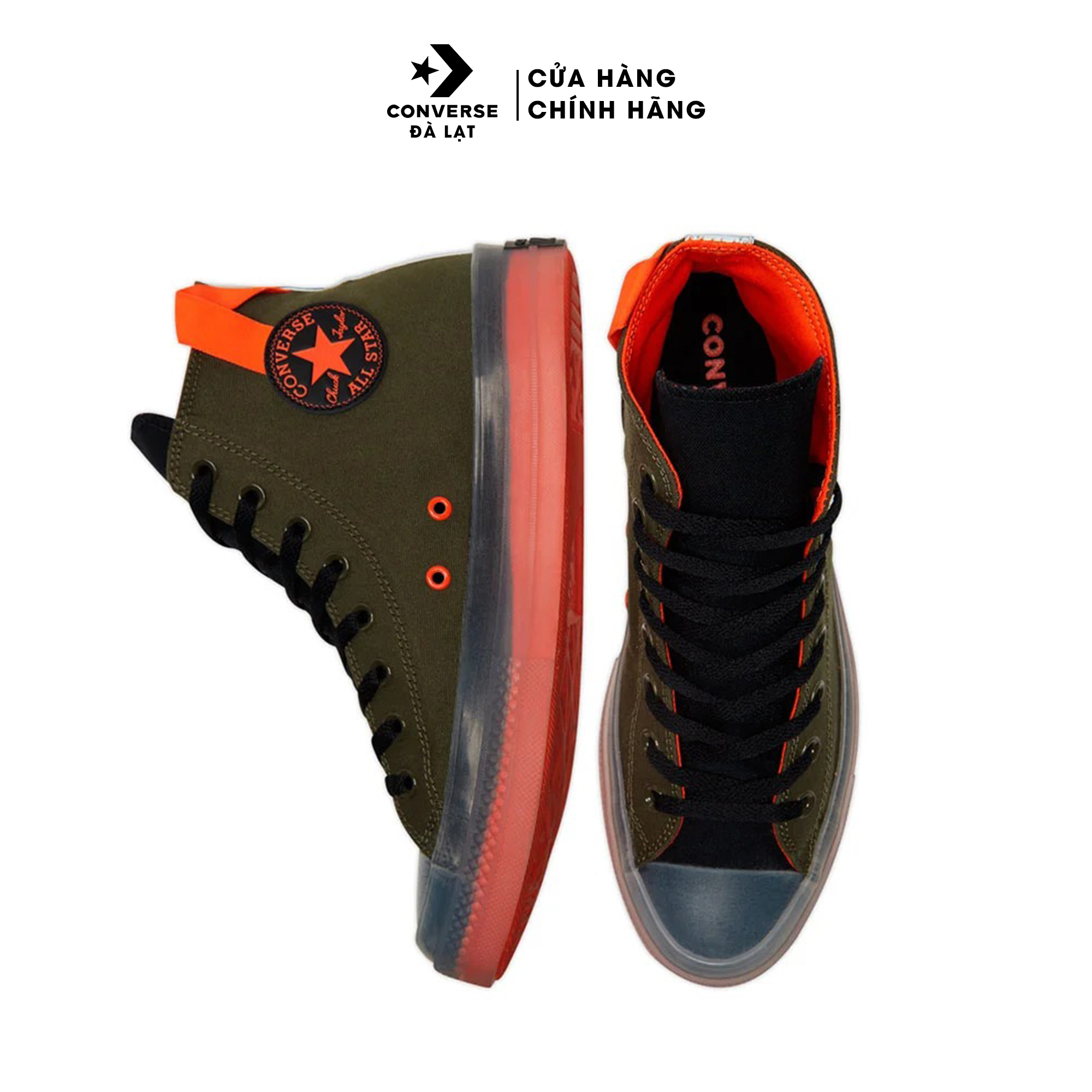 Giày nam Converse cao cổ màu xanh lính Chuck Taylor All Star CX Hi Men's Limited Sneaker Shoe Green 171997C