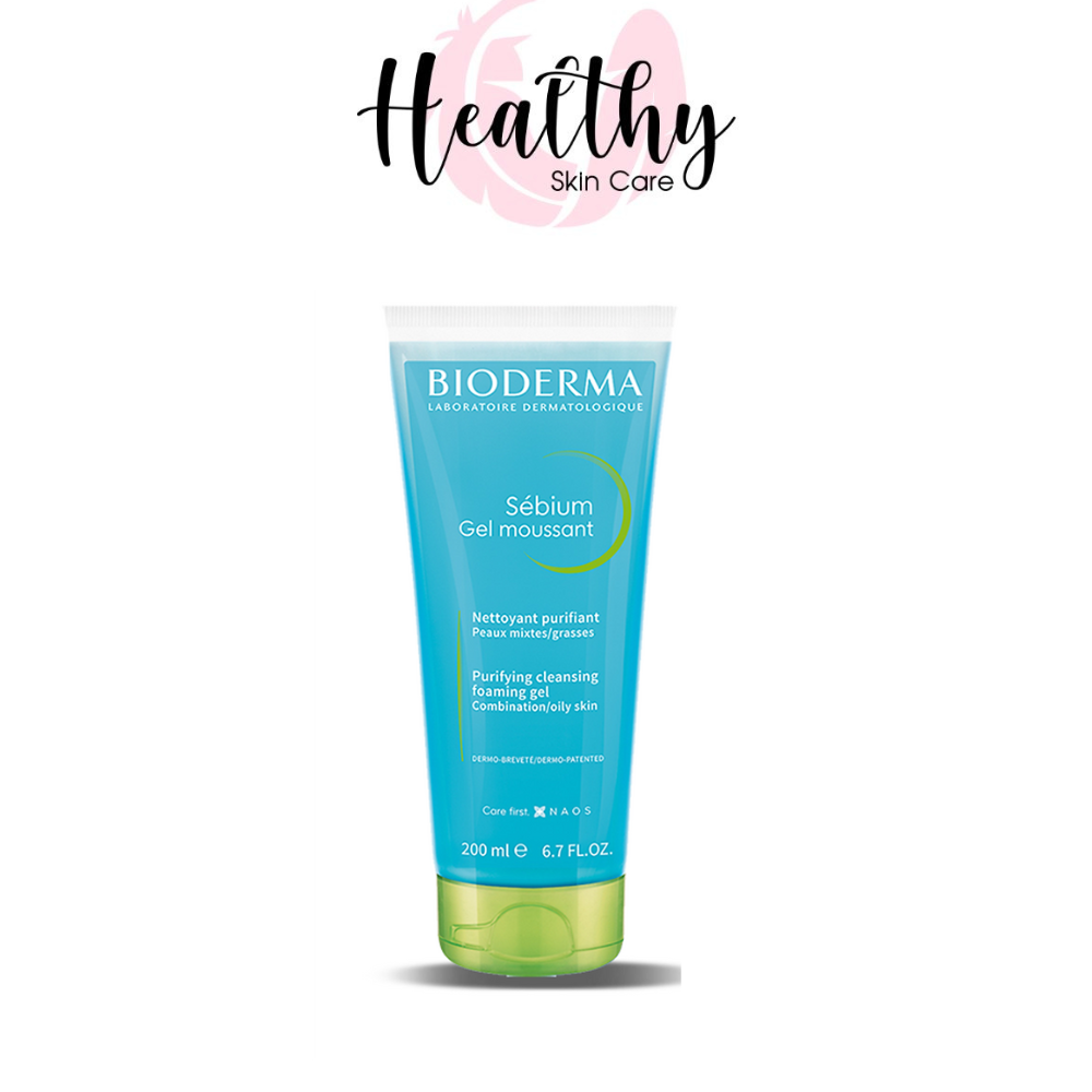 Gel rửa mặt tạo bọt cho da hỗn hợp và da dầu Bioderma Sebium Gel Moussant dạng tuýp – 200ml