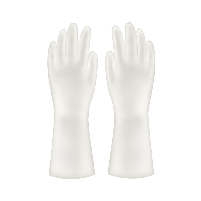 Găng tay nội trợ màu trắng từ cao su thiên nhiên (giao mẫu ngẫu nhiên)