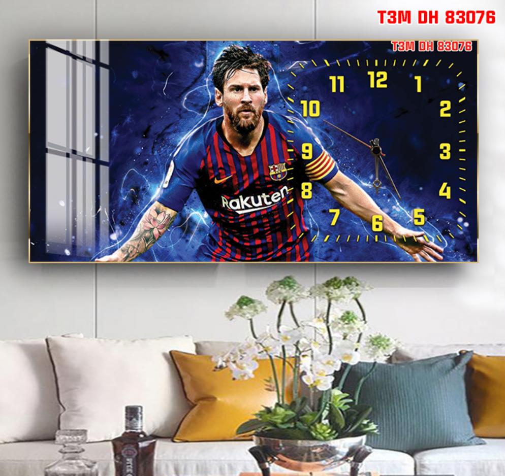 Đồng Hồ Treo Tường Trang Trí - Tranh Tráng Gương Công Nghệ In Uv Siêu Sao Bóng Đá -