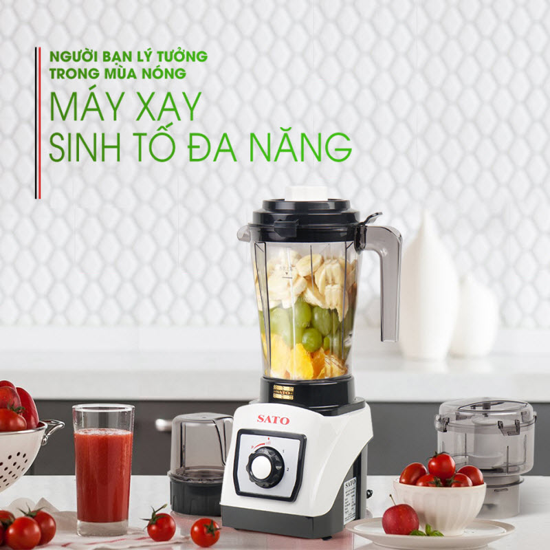 Hình ảnh Máy xay sinh tố đa năng SATO MX6307B - Thiết kế sản phẩm tinh tế, sang trọng, đẳng cấp với màu sắc tương phản nổi bật - Miễn phí vận chuyển toàn quốc - Hàng chính hãng