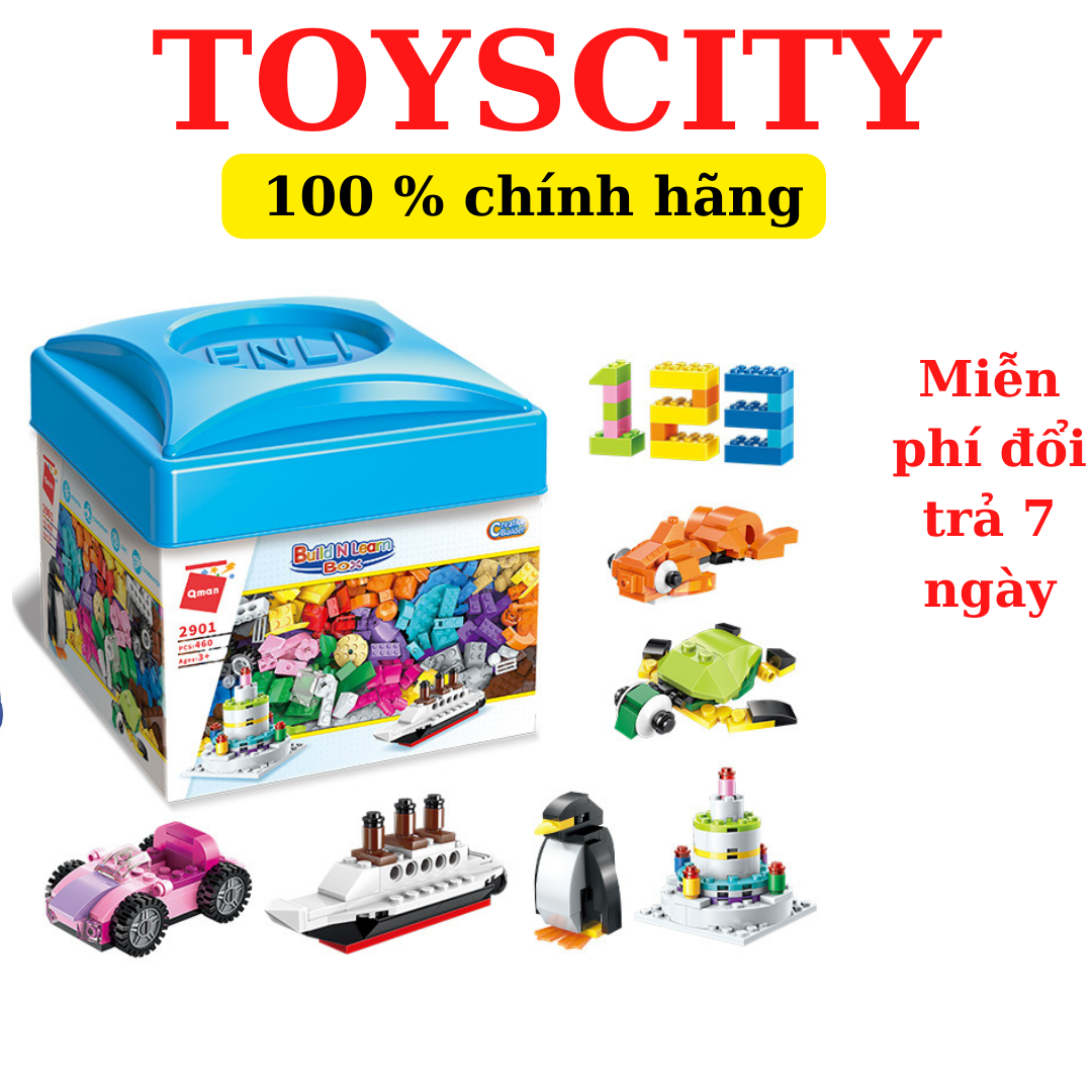 Đồ Chơi Lắp Ghép Cơ Bản Hộp Gạch Sáng Tạo 2901 QMAN Basic Box
