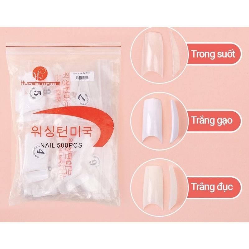 Móng nối vuông Móng tip vuông Hàn Quốc