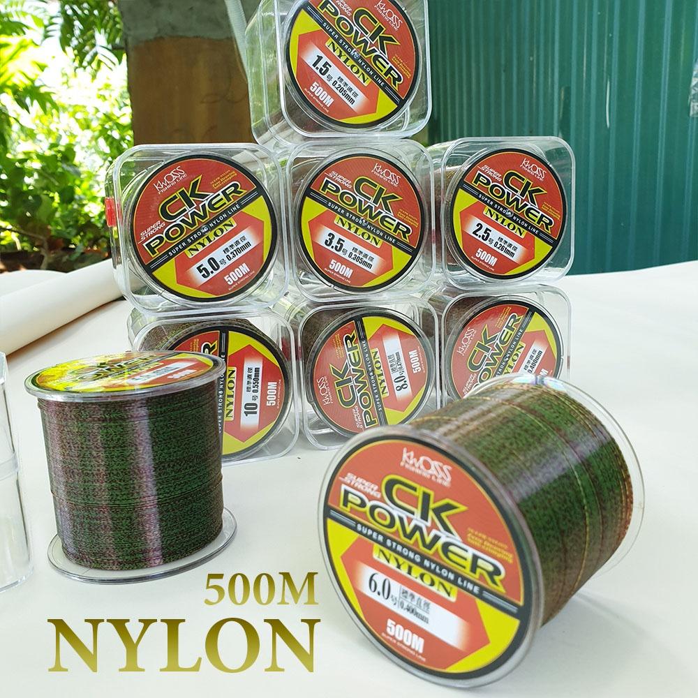 Cước câu cá tàng hình dây câu cá Nylon CK power 500m tải cá tốt dùng làm dây trục câu cá CK500