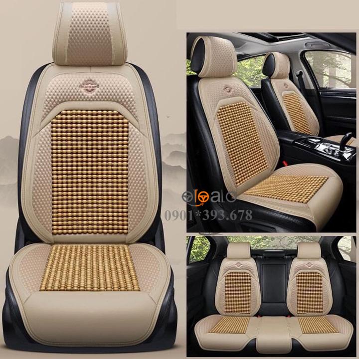 Áo trùm lót bọc ghế xe ô tô Kia Cerato da PU hạt gỗ tự nhiên CAO CẤP