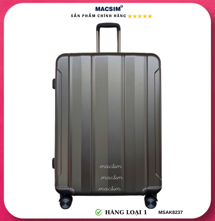 Vali cao cấp Macsim Aksen hàng loại 1 MSAK8237 cỡ 20inch ( màu trắng)