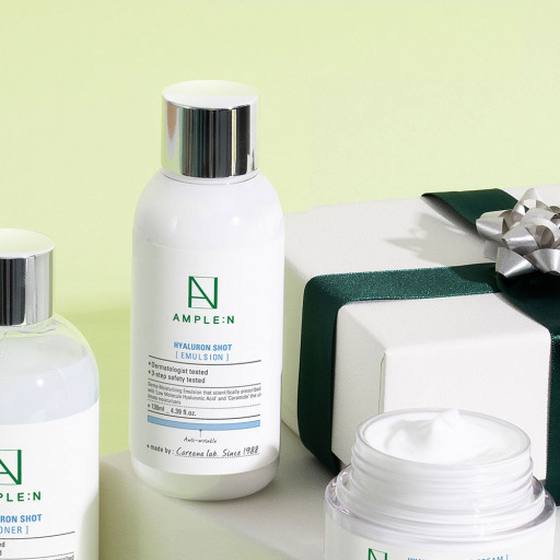 Sữa dưỡng da cải thiện nếp nhăn, cấp ẩm AMPLE:N Hyaluron Shot Emulsion 130ml