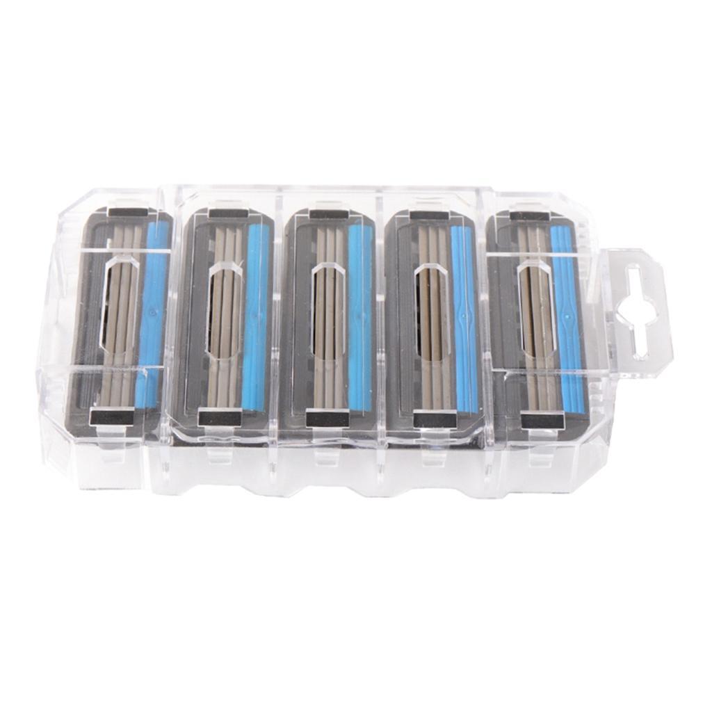 Pack of 5 Men's Manual Double Rotary Replacement Shaver Head Refills Beard Shaving Facial Hair Remove